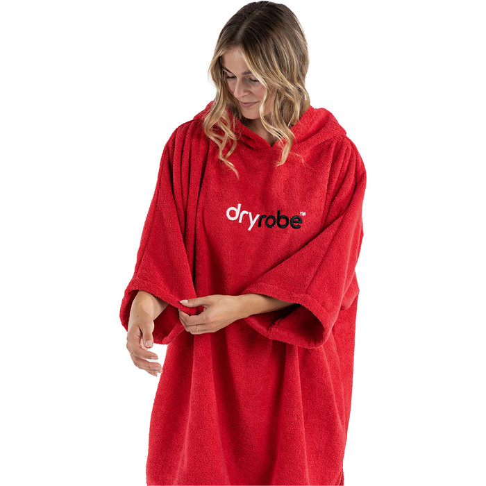 2024 Dryrobe Toalla Con Capucha De Algodn Orgnico Cambio Robe V3 DOCTV3 - Red